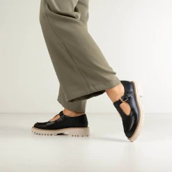 Discount EOS Footwear ANJA T-BAR LOAFERS LEATHER Ecru