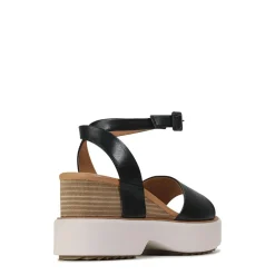 Shop EOS Footwear BRYCE WEDGE SANDALS LEATHER