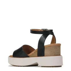 Shop EOS Footwear BRYCE WEDGE SANDALS LEATHER