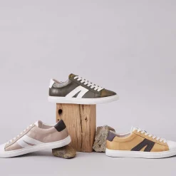 Cheap EOS Footwear BURN LOW-TOP LEATHER SNEAKERS