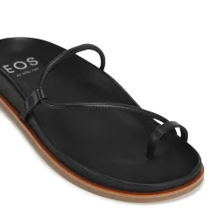 Shop EOS Footwear CARMINE LEATHER SANDALS Black