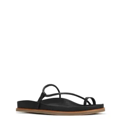 Shop EOS Footwear CARMINE LEATHER SANDALS Black