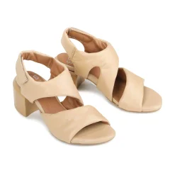 Outlet EOS Footwear CHARBEL LEATHER BLOCK HEEL SANDALS
