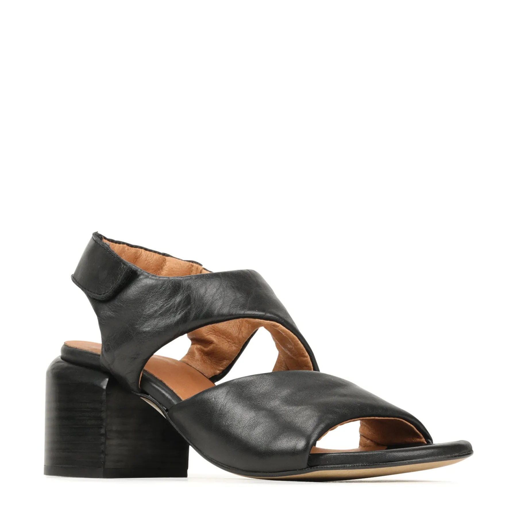 Outlet EOS Footwear CHARBEL LEATHER BLOCK HEEL SANDALS