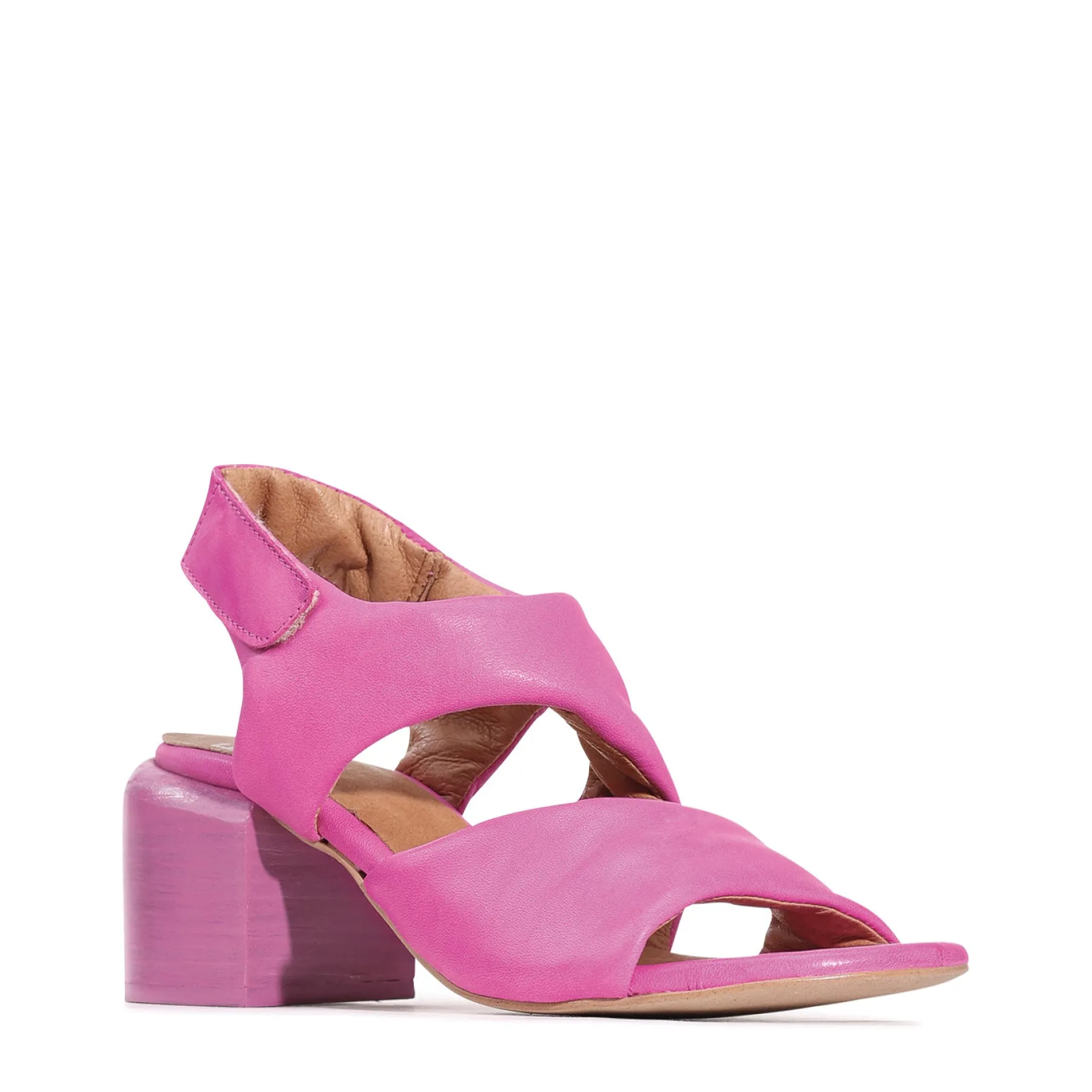 Outlet EOS Footwear CHARBEL LEATHER BLOCK HEEL SANDALS