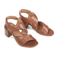 Outlet EOS Footwear CHARBEL LEATHER BLOCK HEEL SANDALS