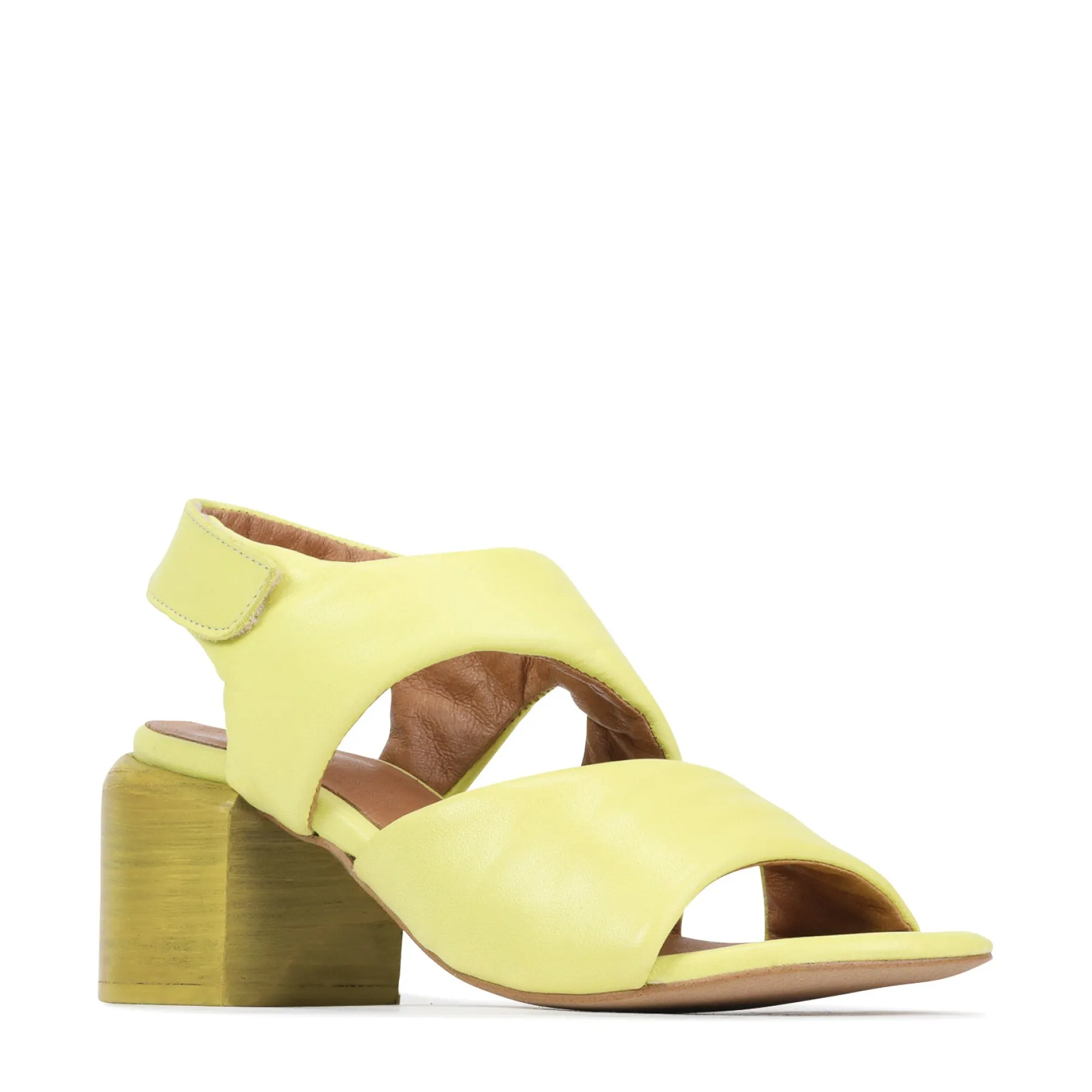 Outlet EOS Footwear CHARBEL LEATHER BLOCK HEEL SANDALS
