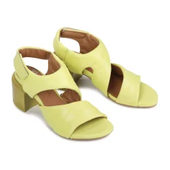 Outlet EOS Footwear CHARBEL LEATHER BLOCK HEEL SANDALS