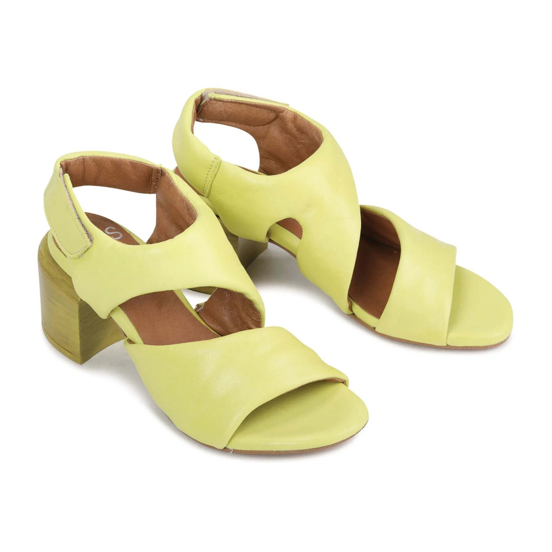 Outlet EOS Footwear CHARBEL LEATHER BLOCK HEEL SANDALS