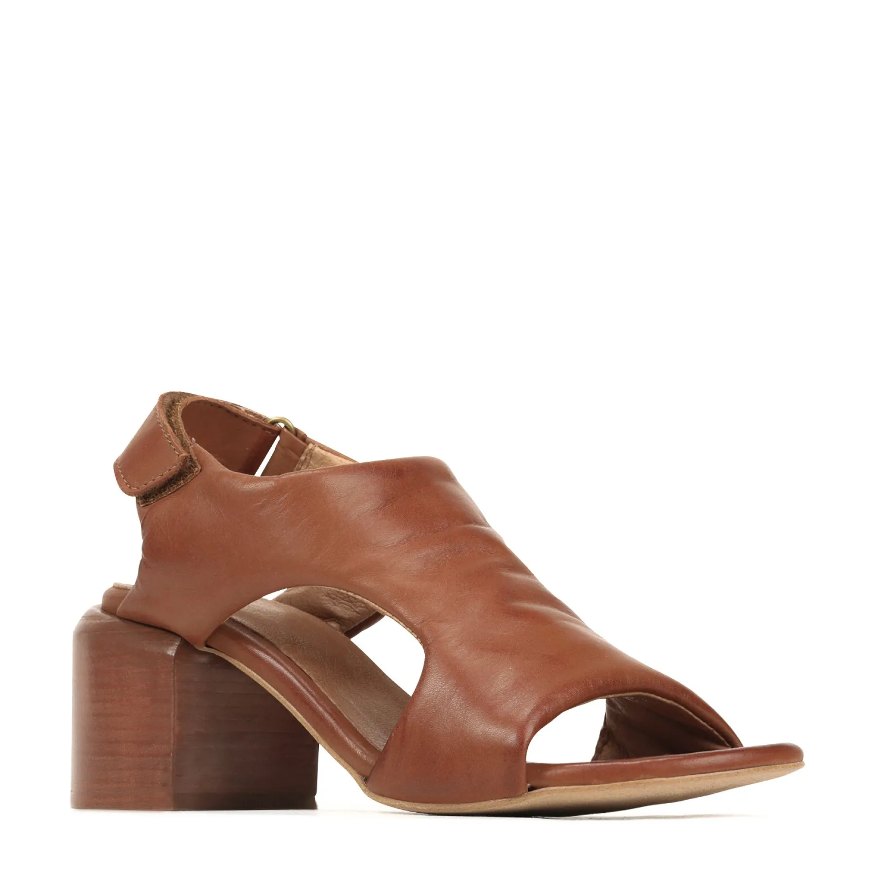 Sale EOS Footwear CHARICE LEATHER BLOCK HEEL SANDALS