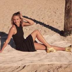 Sale EOS Footwear CHARICE LEATHER BLOCK HEEL SANDALS