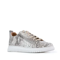 Fashion EOS Footwear CLARAH DOUBLE ZIPPER SNEAKER LEATHER