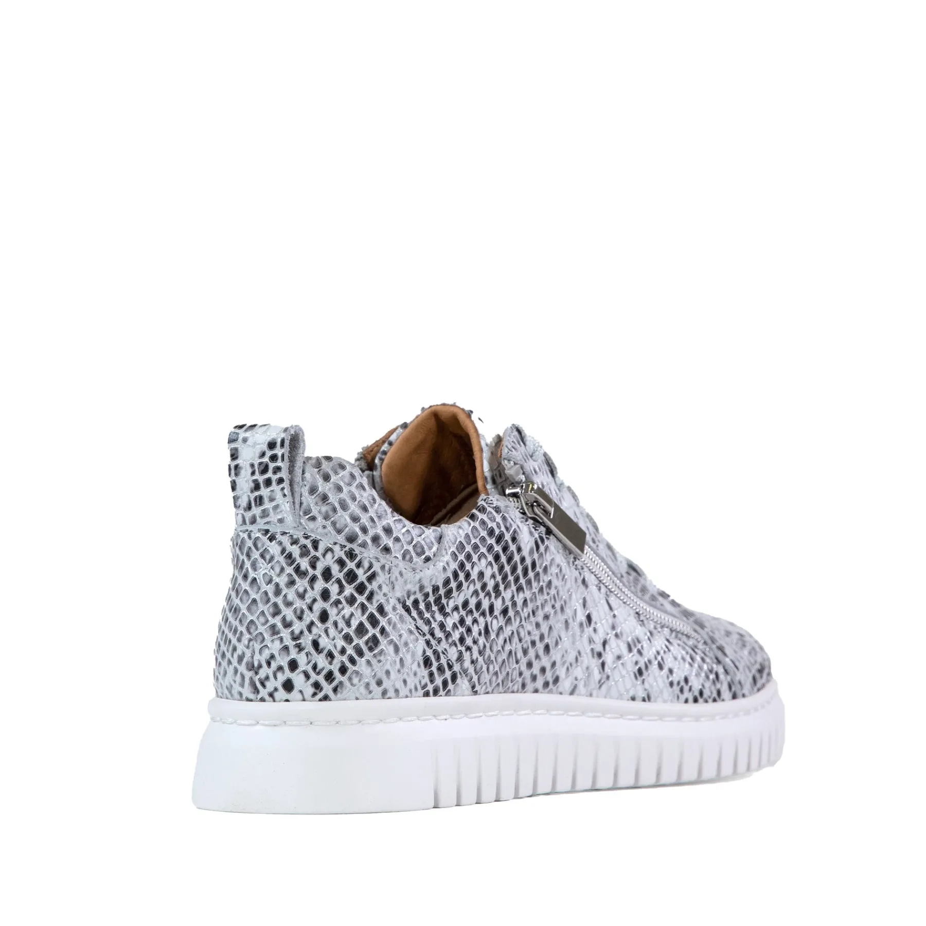 Fashion EOS Footwear CLARAH DOUBLE ZIPPER SNEAKER LEATHER