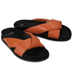Best Sale EOS Footwear CROSS LEATHER SLIDE SANDALS