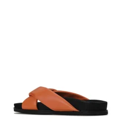 Best Sale EOS Footwear CROSS LEATHER SLIDE SANDALS