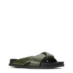 Best Sale EOS Footwear CROSS LEATHER SLIDE SANDALS