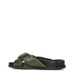 Best Sale EOS Footwear CROSS LEATHER SLIDE SANDALS