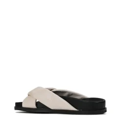 Best Sale EOS Footwear CROSS LEATHER SLIDE SANDALS