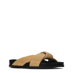 Best Sale EOS Footwear CROSS LEATHER SLIDE SANDALS