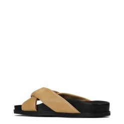 Best Sale EOS Footwear CROSS LEATHER SLIDE SANDALS