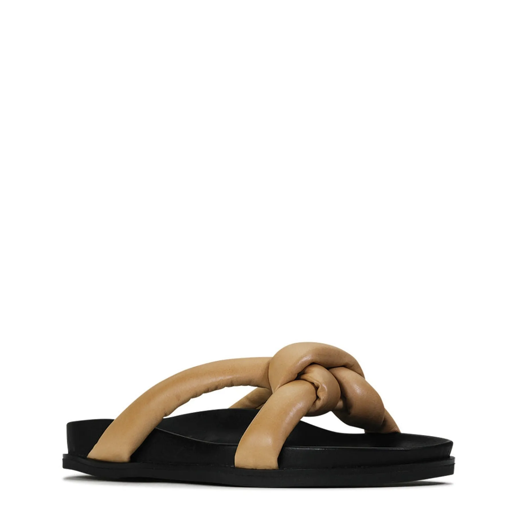 Fashion EOS Footwear CROSSED SLIDE SANDALS