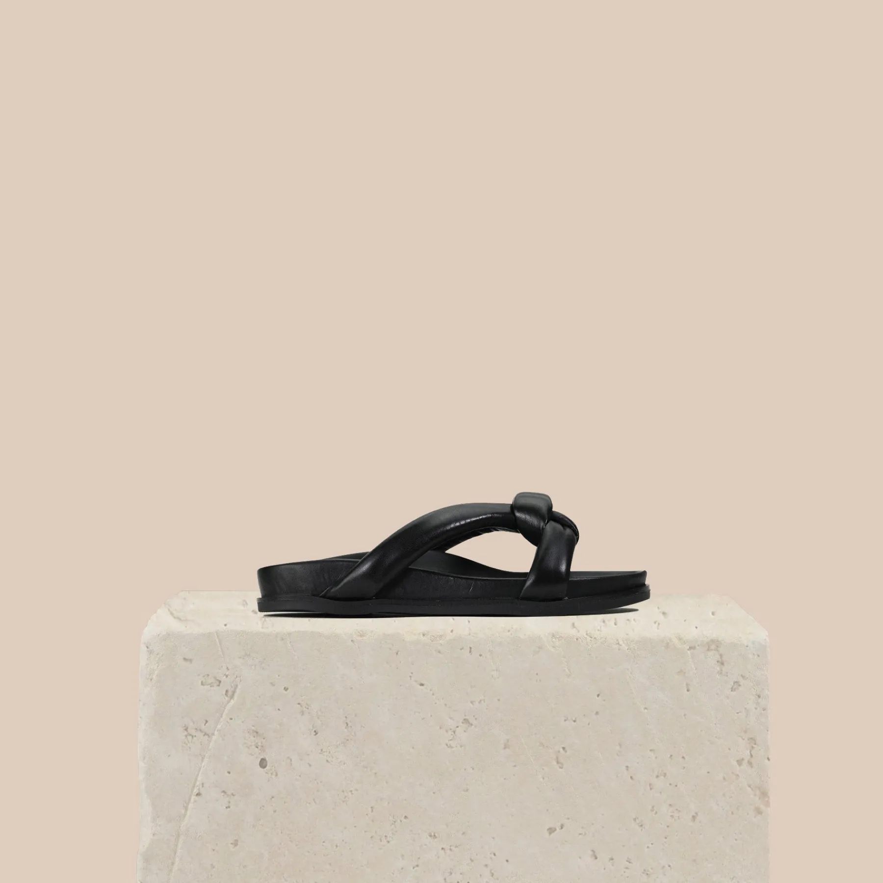 Fashion EOS Footwear CROSSED SLIDE SANDALS