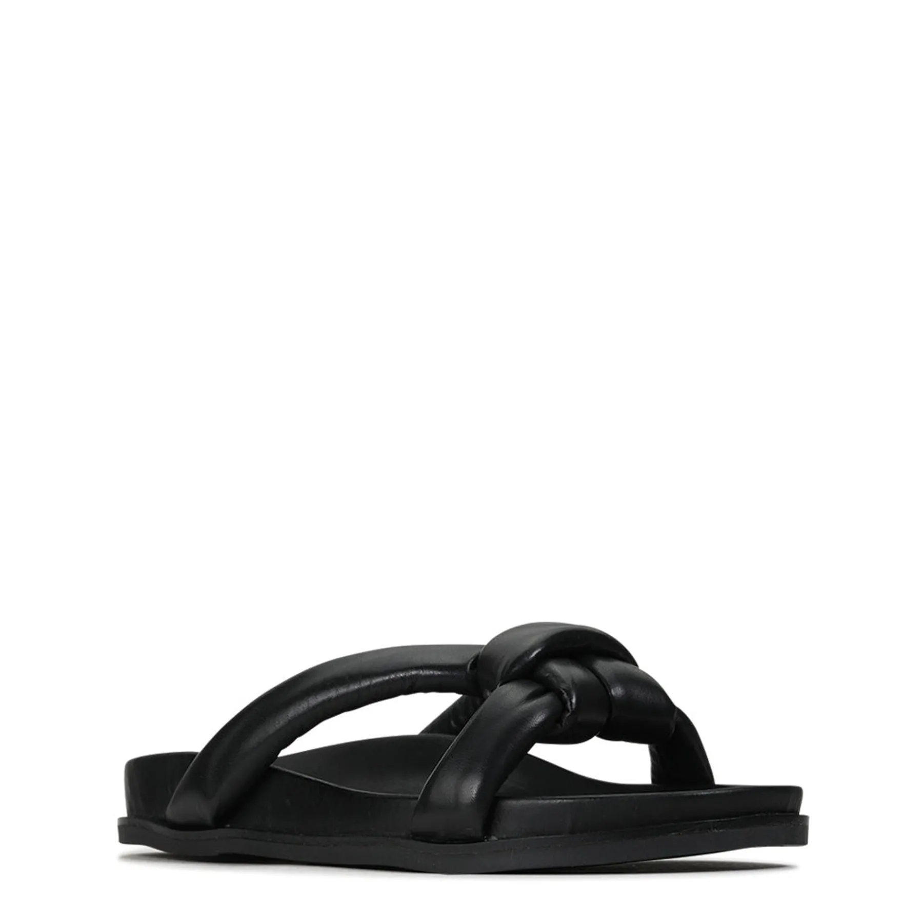 Fashion EOS Footwear CROSSED SLIDE SANDALS