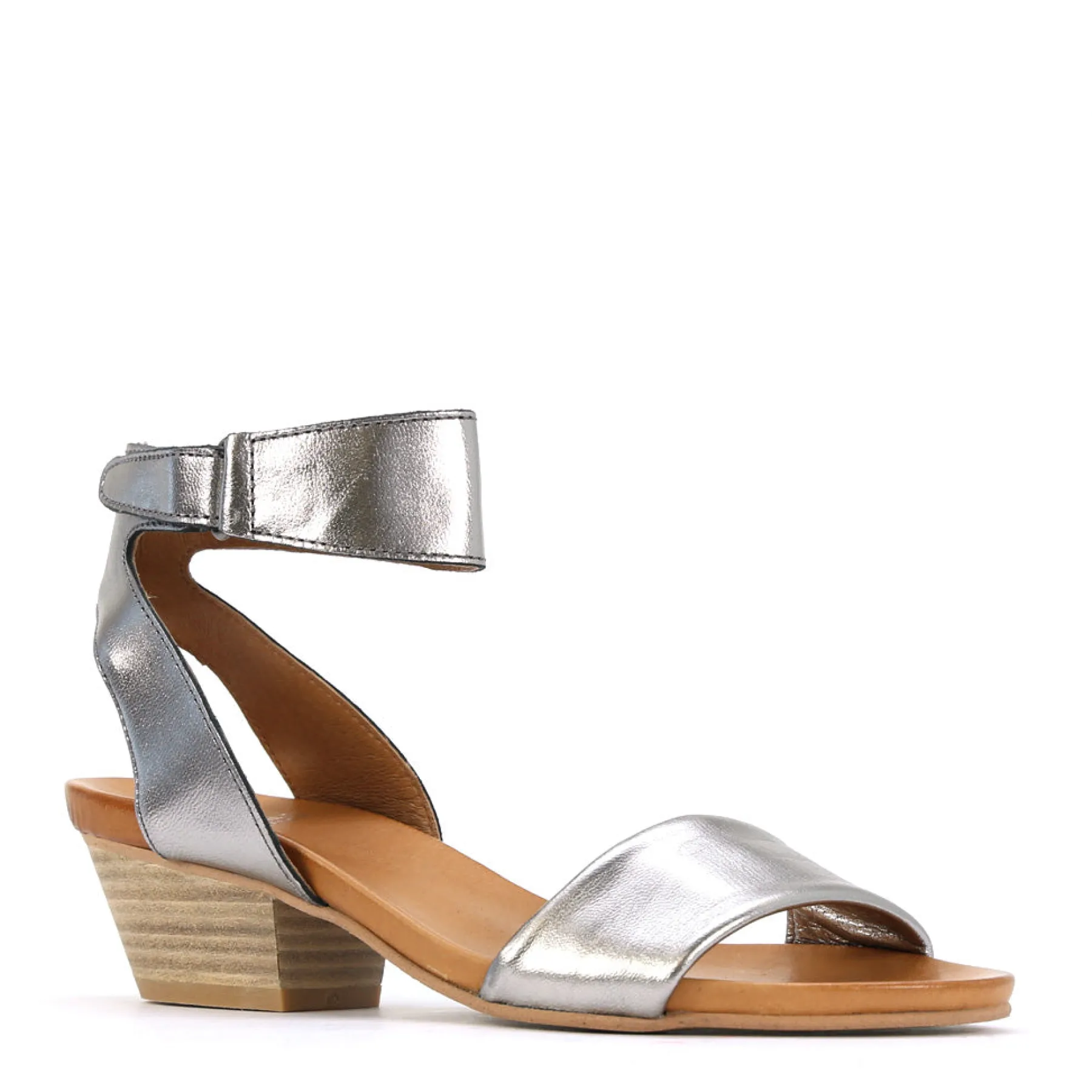 Fashion EOS Footwear CUBO WOODEN STACK HEEL SANDALS LEATHER