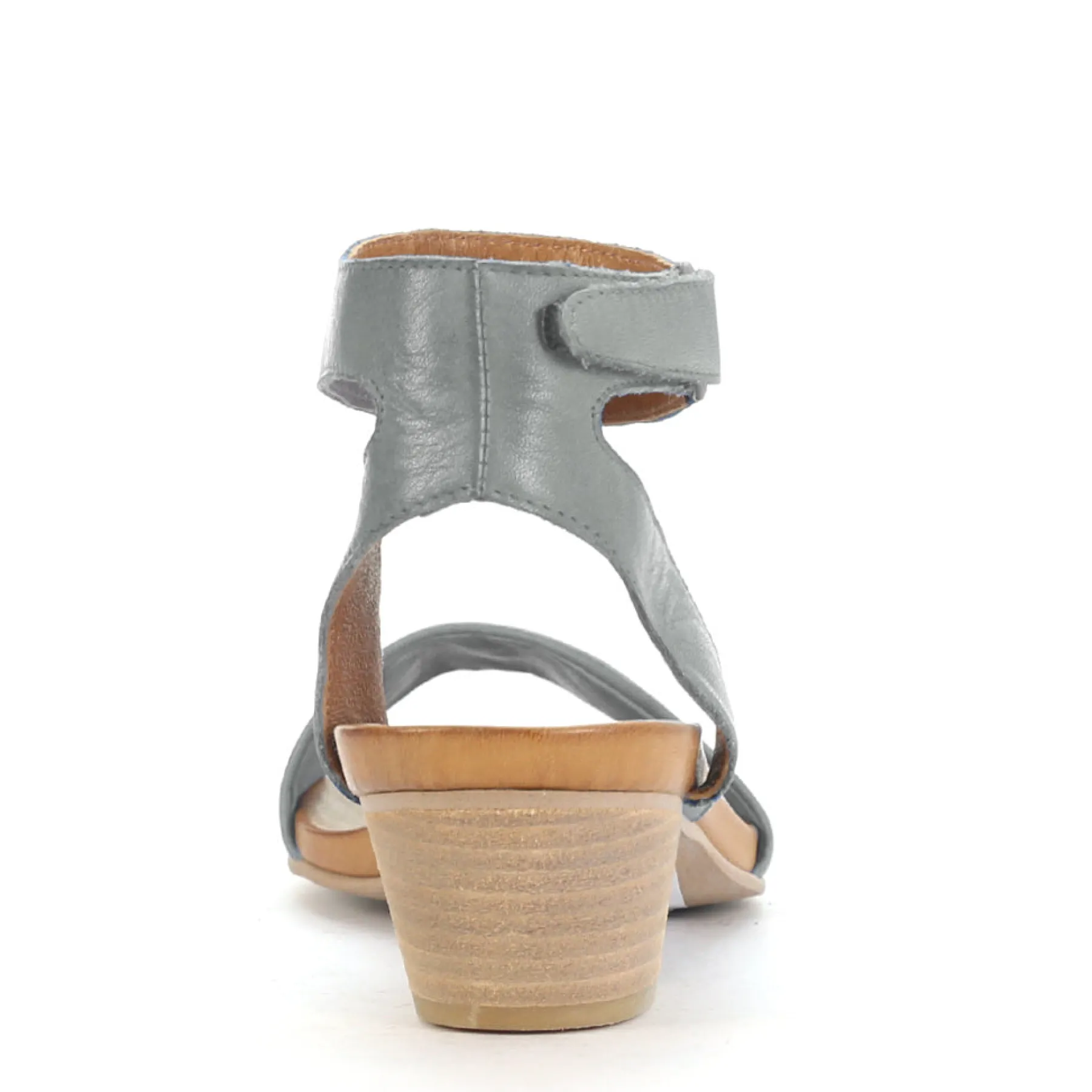 Fashion EOS Footwear CUBO WOODEN STACK HEEL SANDALS LEATHER