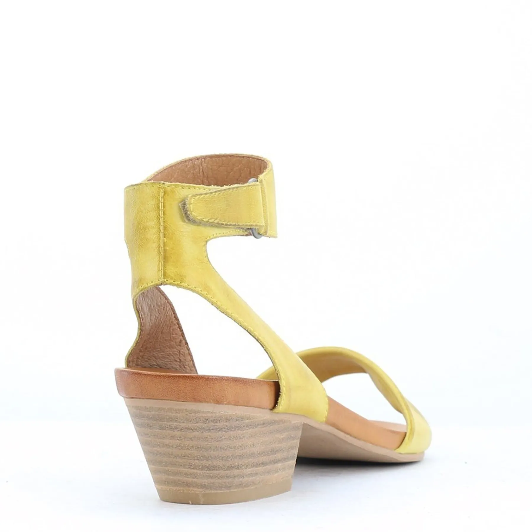 Fashion EOS Footwear CUBO WOODEN STACK HEEL SANDALS LEATHER