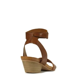 Fashion EOS Footwear CUBO WOODEN STACK HEEL SANDALS LEATHER