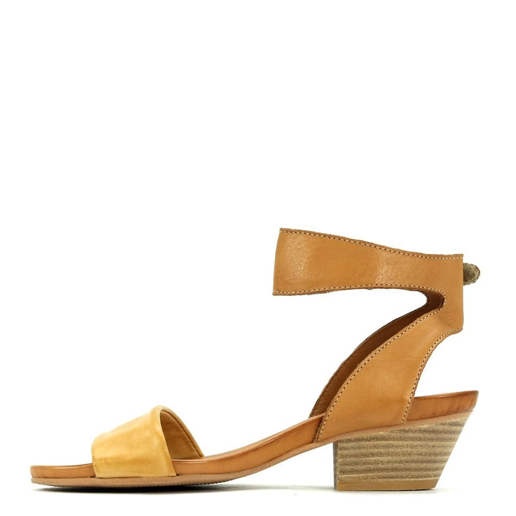 Fashion EOS Footwear CUBO WOODEN STACK HEEL SANDALS LEATHER