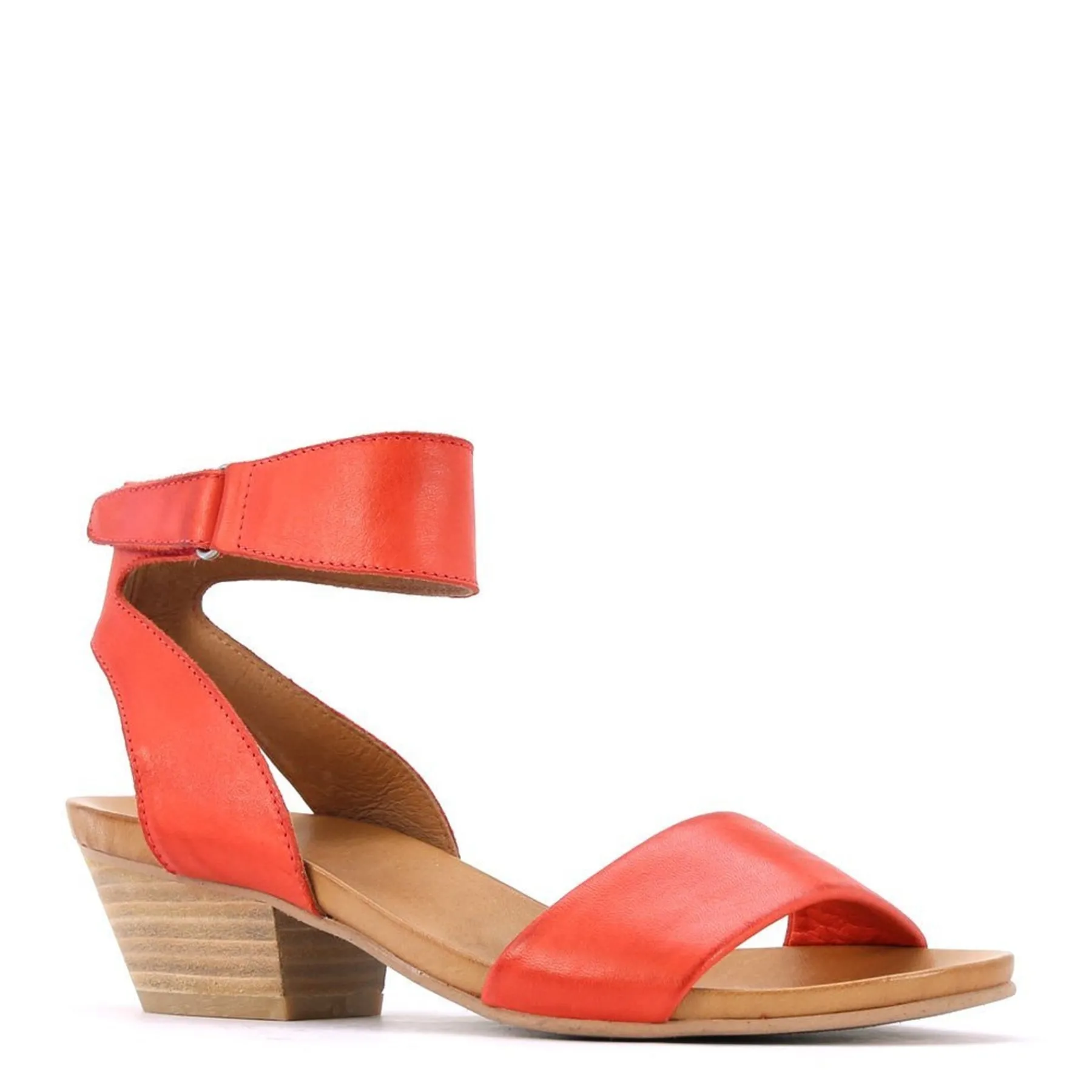 Fashion EOS Footwear CUBO WOODEN STACK HEEL SANDALS LEATHER