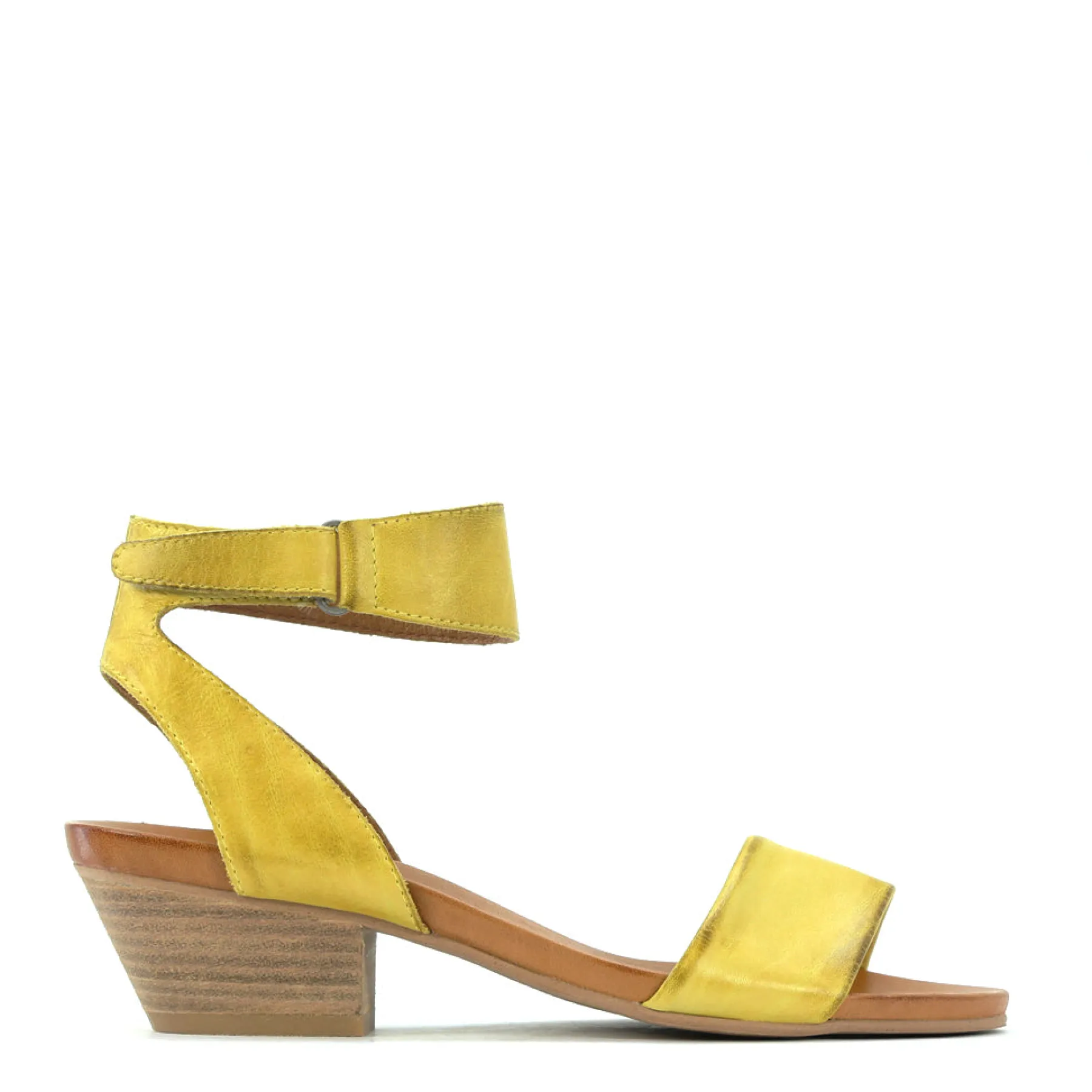 Fashion EOS Footwear CUBO WOODEN STACK HEEL SANDALS LEATHER