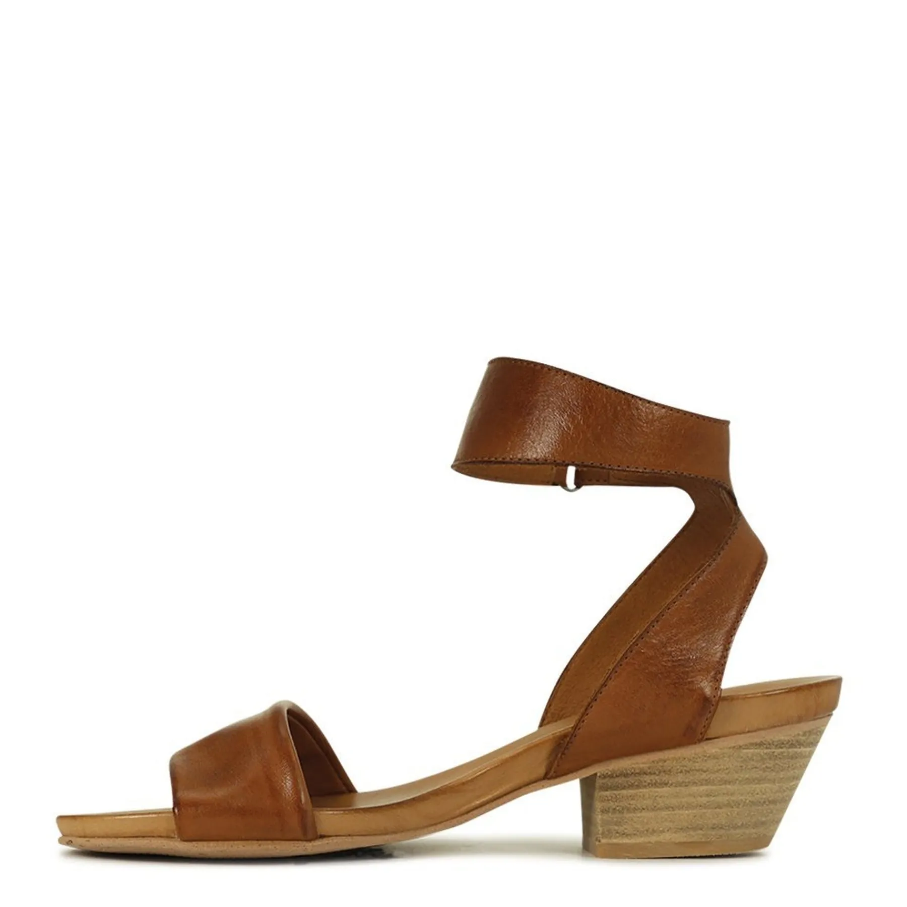Fashion EOS Footwear CUBO WOODEN STACK HEEL SANDALS LEATHER