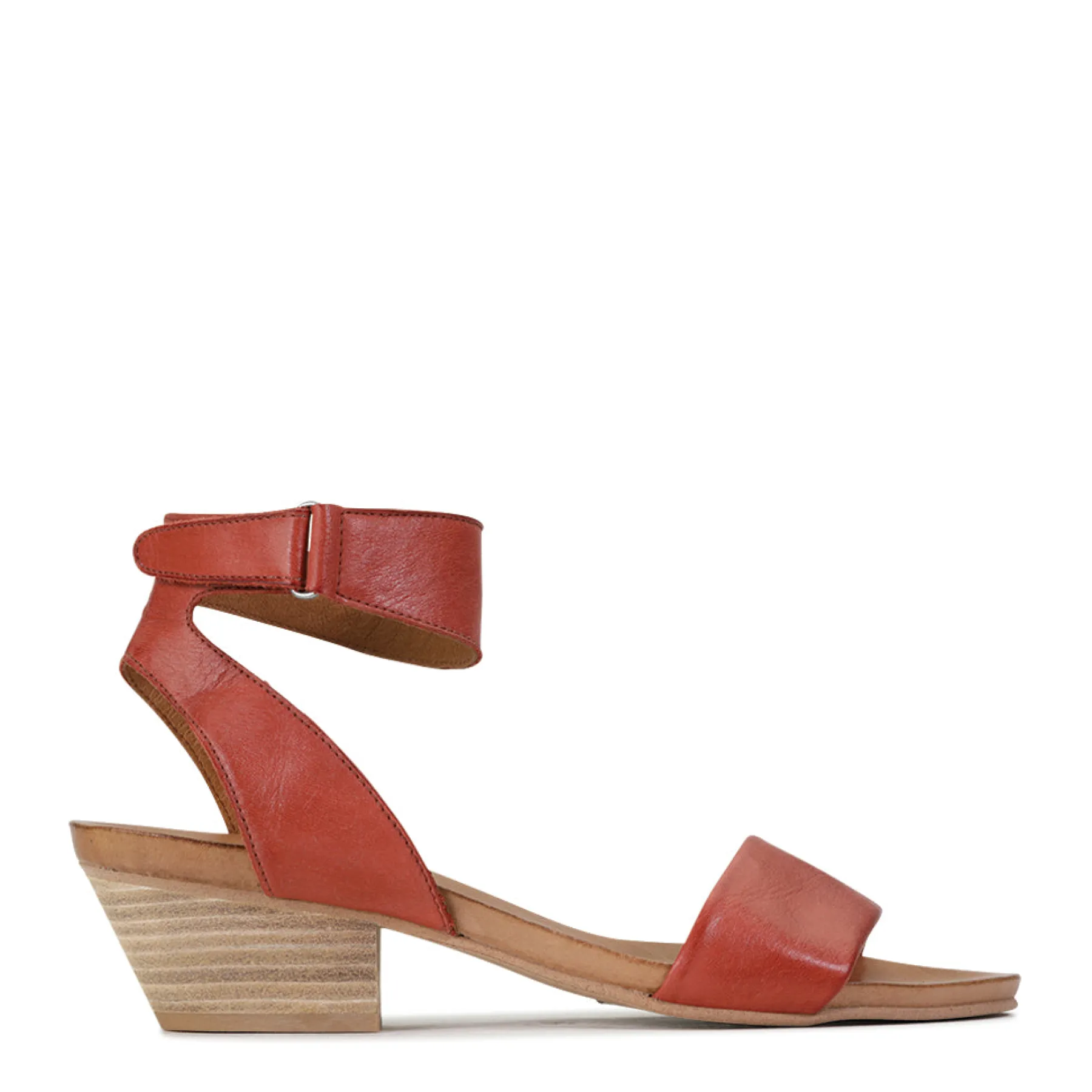 Fashion EOS Footwear CUBO WOODEN STACK HEEL SANDALS LEATHER