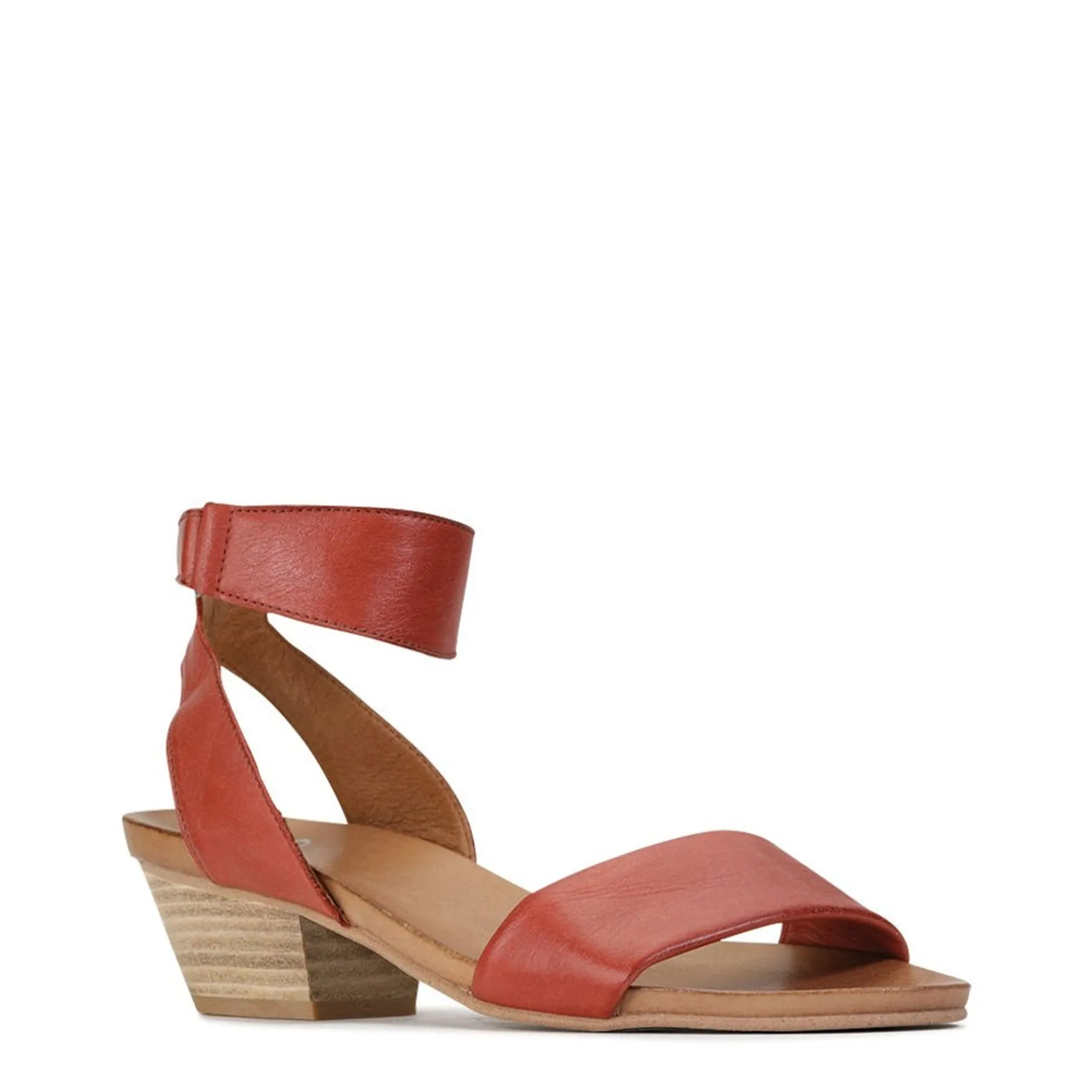 Fashion EOS Footwear CUBO WOODEN STACK HEEL SANDALS LEATHER