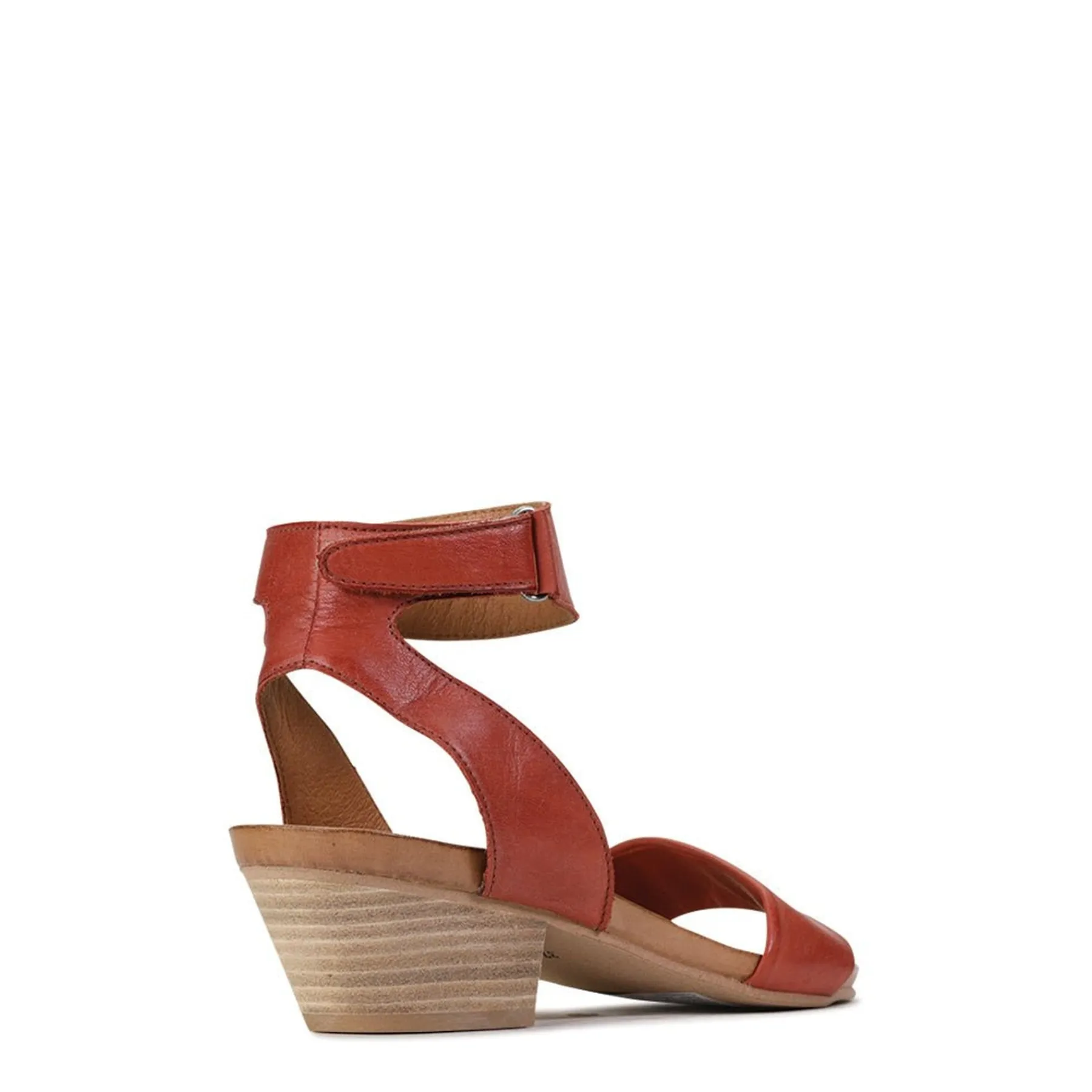 Fashion EOS Footwear CUBO WOODEN STACK HEEL SANDALS LEATHER