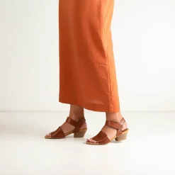 Fashion EOS Footwear CURA ANKLE STRAP HEEL SANDALS LEATHER