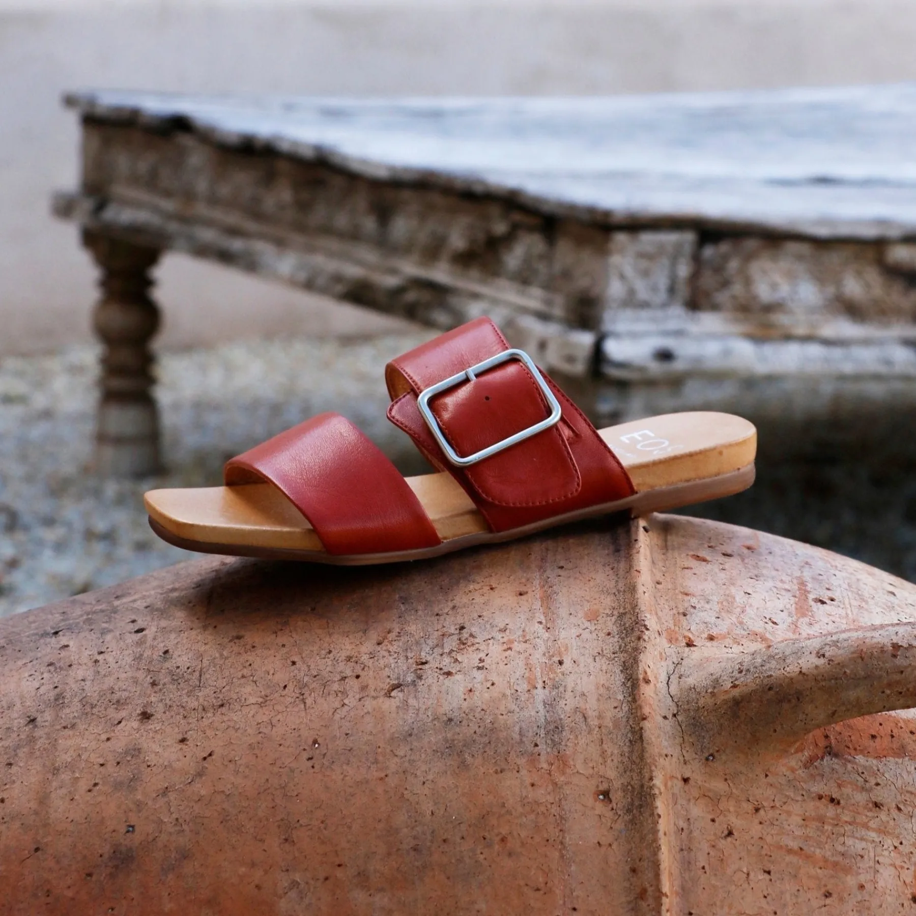 Cheap EOS Footwear DALLAS LEATHER BUCKLE SANDAL