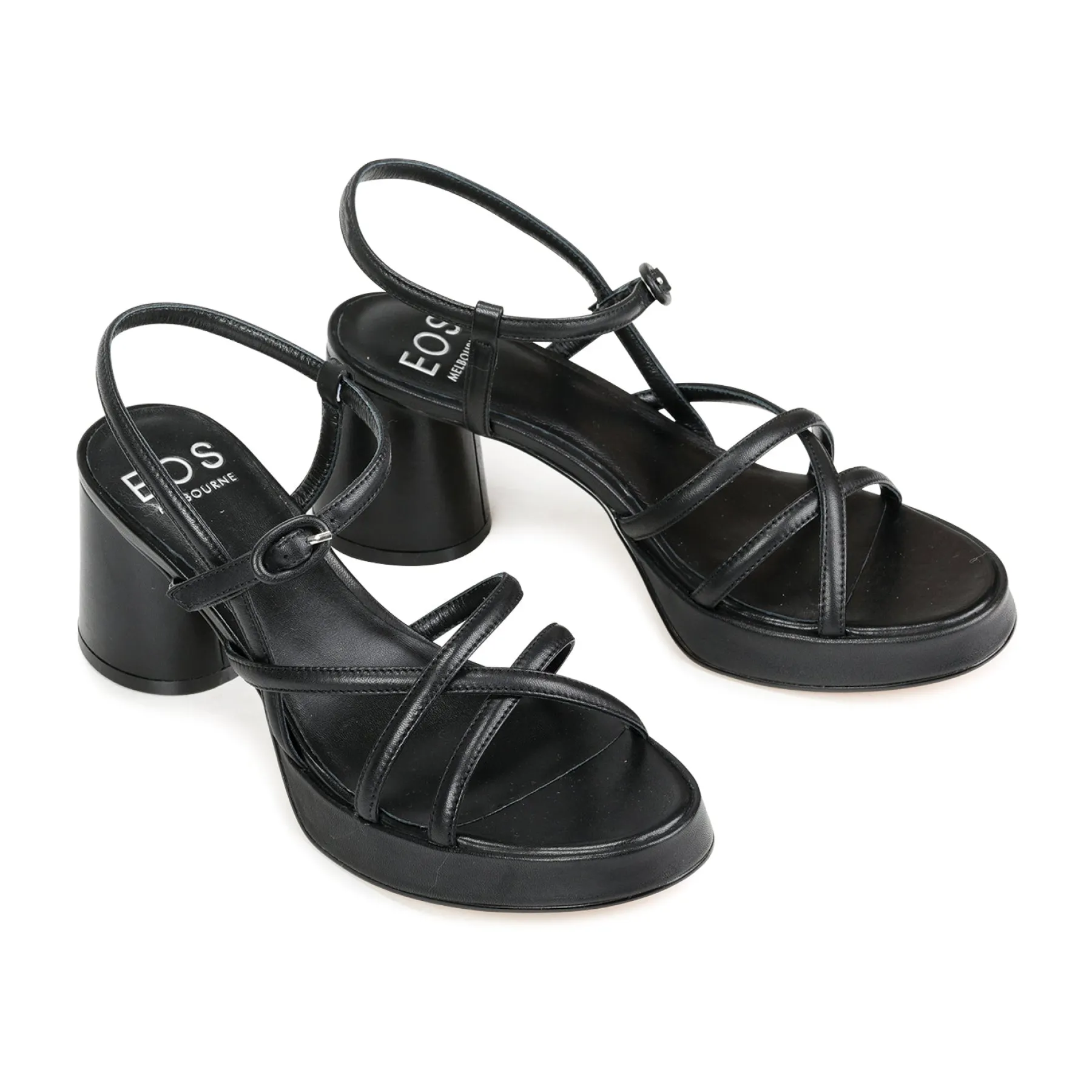 Discount EOS Footwear DORIANO LEATHER HEEL SANDALS