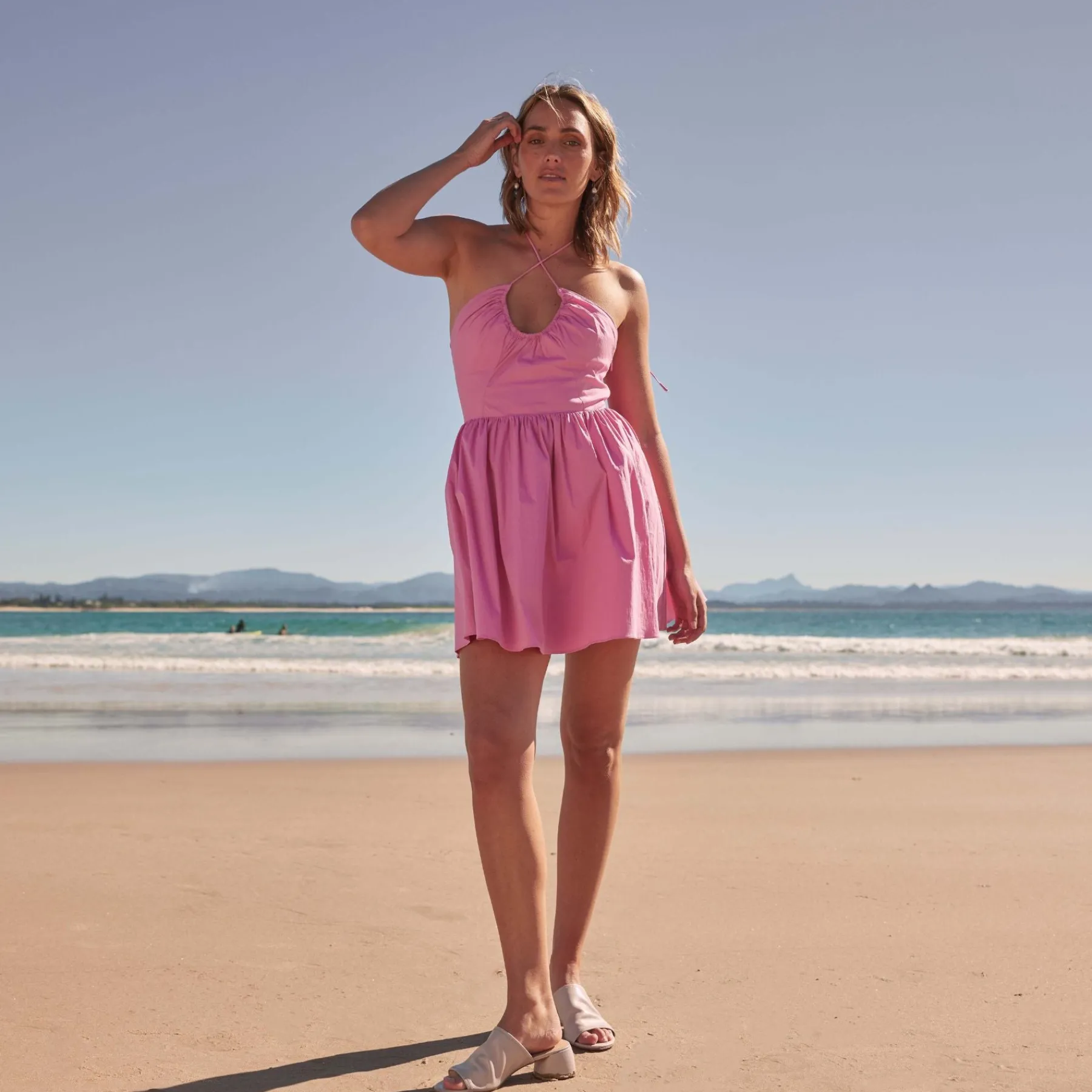 Best Sale EOS Footwear FIO LEATHER BLOCK HEEL SANDALS