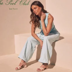 Cheap EOS Footwear FIORA LEATHER BLOCK HEEL SANDALS