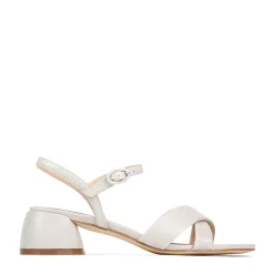 Cheap EOS Footwear FIORA LEATHER BLOCK HEEL SANDALS
