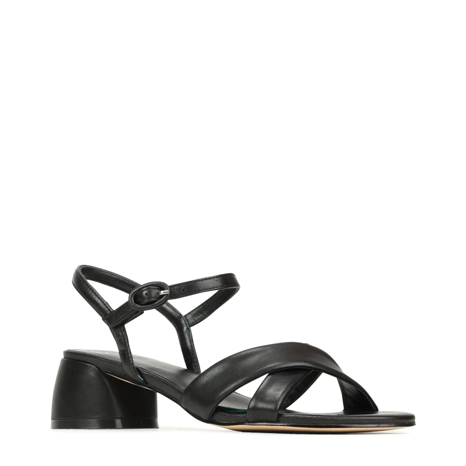 Cheap EOS Footwear FIORA LEATHER BLOCK HEEL SANDALS