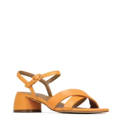 Cheap EOS Footwear FIORA LEATHER BLOCK HEEL SANDALS