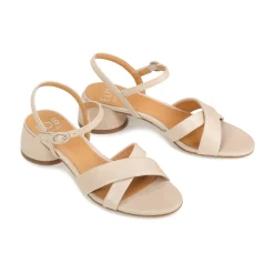 Cheap EOS Footwear FIORA LEATHER BLOCK HEEL SANDALS