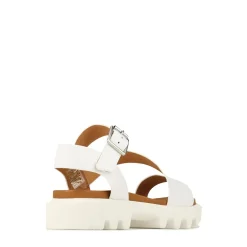New EOS Footwear FLIGHER PLATFORM SANDALS LEATHER White