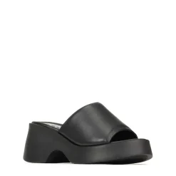 Best EOS Footwear FLORIA LEATHER CHUNKY WEDGE SANDALS