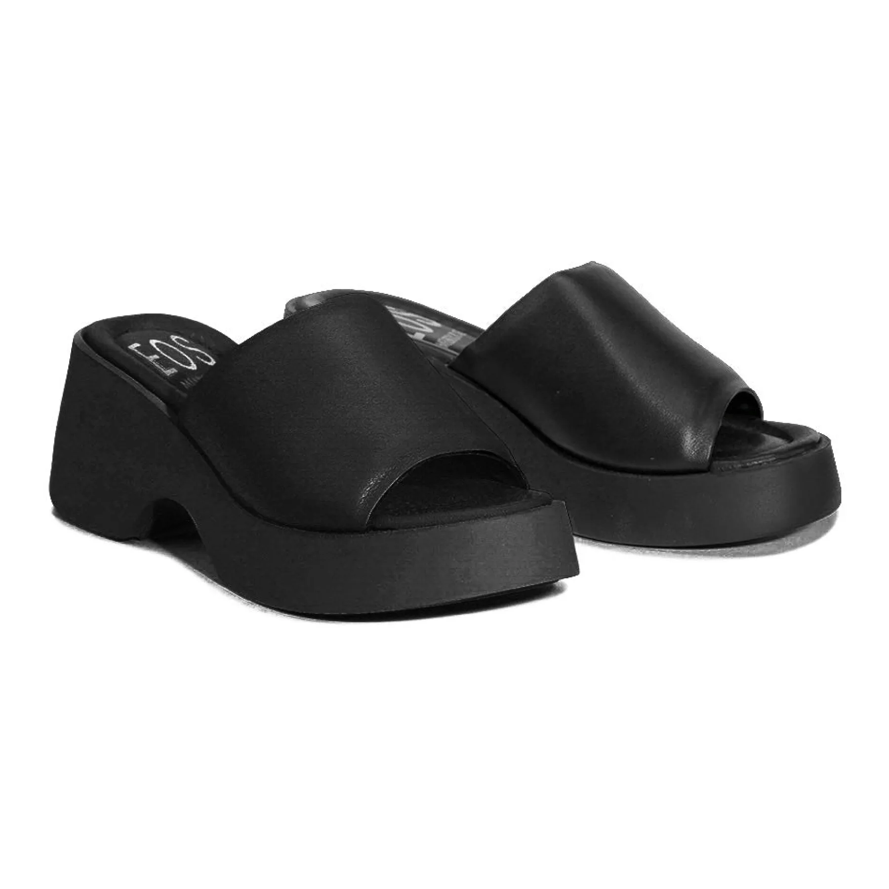 Best EOS Footwear FLORIA LEATHER CHUNKY WEDGE SANDALS